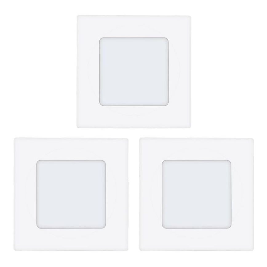 Eglo 78196 - Pack de 3 focos empotrables LED FUEVA LED/2,7W/230V 8,5x8,5 cm
