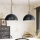 Eglo 78444 - Lámpara colgante HODSOLL 2xE27/40W/230V negro/marrón