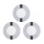 Eglo 78733 - Juego de 3 focos empotrables LED para baño FUEVA, 1xLED/2,7W/230V, IP44, Ø 8,5 cm