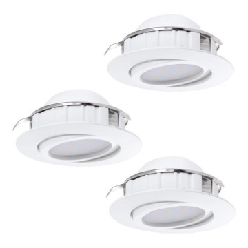 Eglo 78755 - SET 3x Lámpara empotrable LED PINEDA LED/6W/230V 3000K blanco