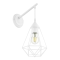 Eglo 79084 - Aplique de pared BYRON 1xE27/60W/230V blanco