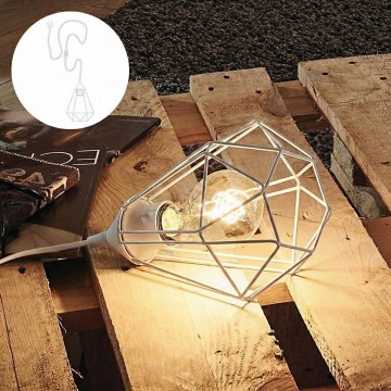 Eglo 79085 - Lámpara de mesa enchufable BYRON 1xE27/40W/230V blanca