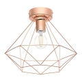Eglo 79256 - Lámpara de araña de luces de superficie BYRON 1xE27/60W/230V cobre