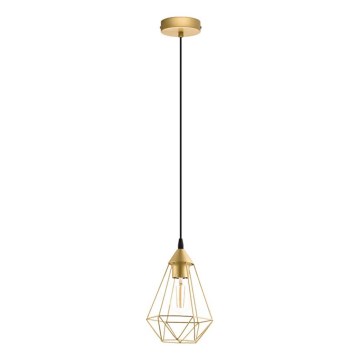 Eglo 79259 - Lámpara colgante BYRON suspendida por cable, 1xE27/60W/230V, acabado en latón
