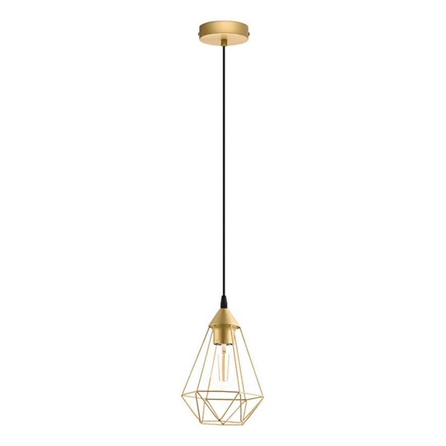 Eglo 79259 - Lámpara colgante BYRON suspendida por cable, 1xE27/60W/230V, acabado en latón