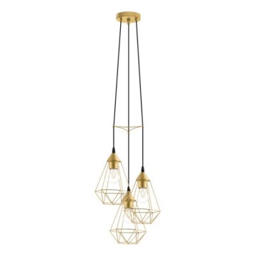 Eglo 79262 - Lámpara colgante con cable BYRON 3xE27/60W/230V, latón