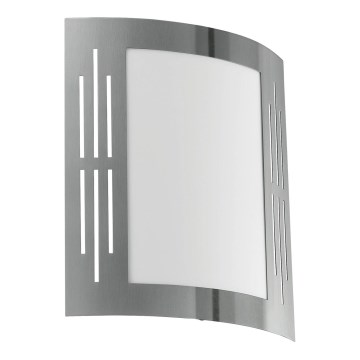 Eglo 79282 - Aplique de exterior CITY 1xE27/60W/230V cromo brillante IP44