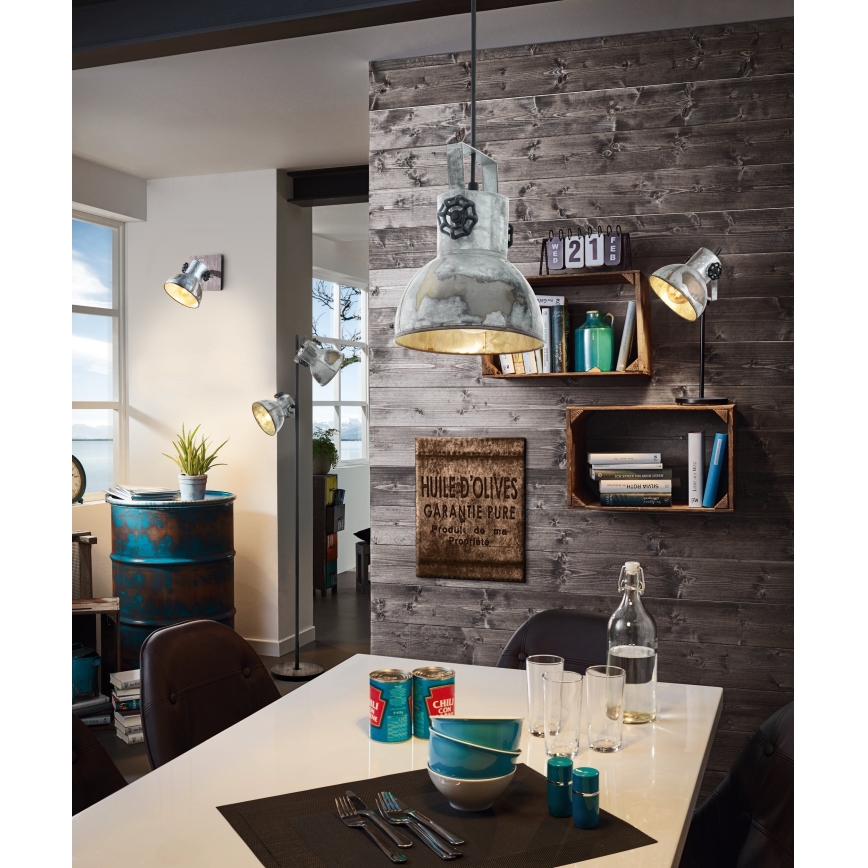 Eglo 79369 - Lámpara de pie BARNSTAPLE 2xE27/40W/230V