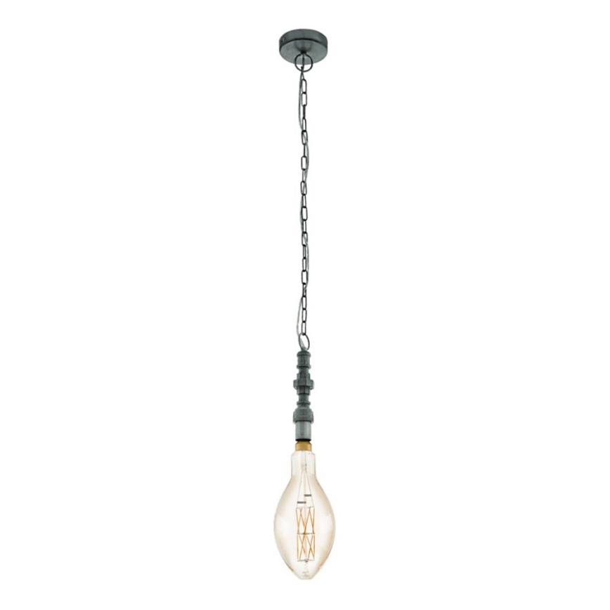 Eglo 79407 - Lámpara colgante LED PENSILVA con cadena 1xE27/8W/230V negra
