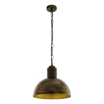 Eglo 79442 - Lámpara colgante con cadena GOLDING 1xE27/60W/230V acabado pátina