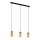 Eglo 79461 - Lámpara colgante con cable BOLSANO 3xE27/28W/230V dorada/negra