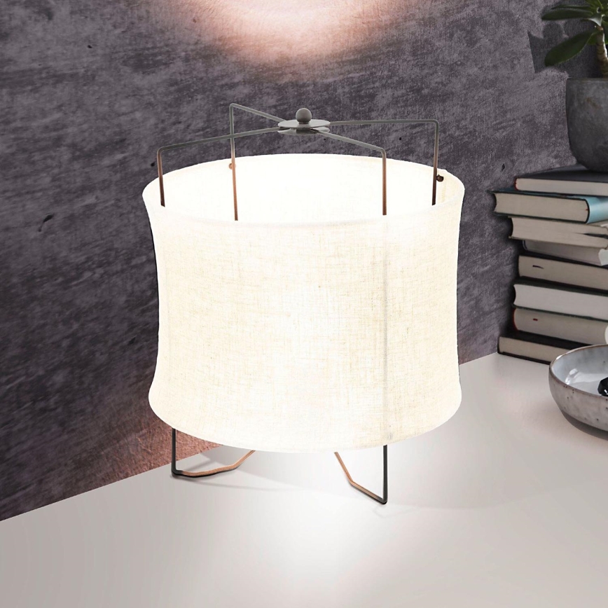 Eglo 79645 - Lámpara de mesa BRIDEKIRK 1xE27/40W/230V beige