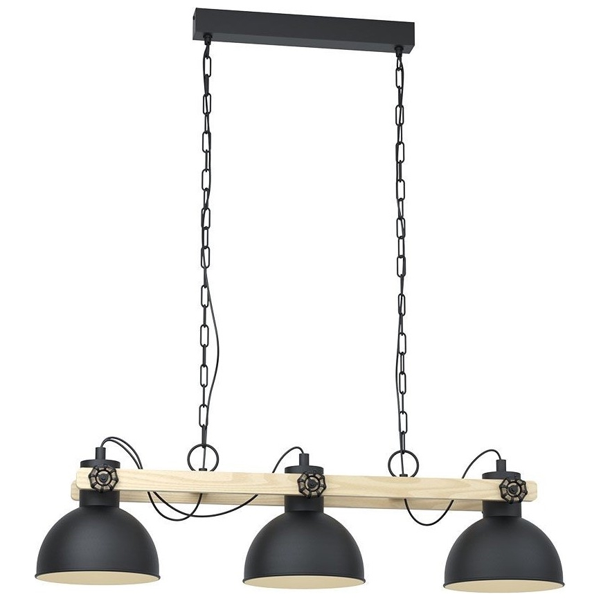 Eglo 79896 - Lámpara colgante con cadena LUBENHAM 3xE27/28W/230V