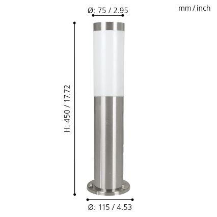 Eglo - Lámpara exterior 1xE27/15W/230V IP65