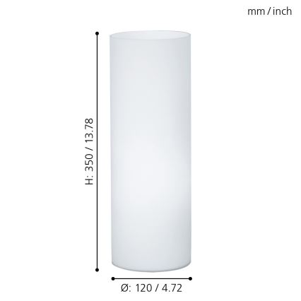 Eglo - Lámpara de mesa 1xE27/60W/230V