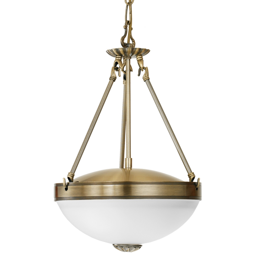 EGLO - Lámpara colgante con cadena 2xE27/60W/230V bronce