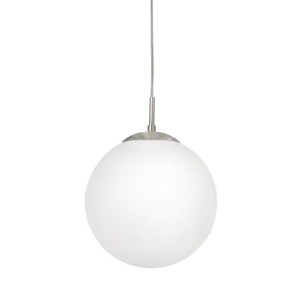EGLO - Lámpara colgante 1xE27/60W/230V diá. 25 cm blanco
