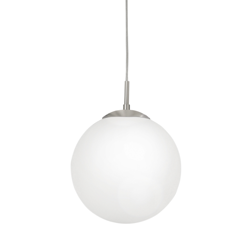 EGLO - Lámpara colgante 1xE27/60W/230V diá. 25 cm blanco