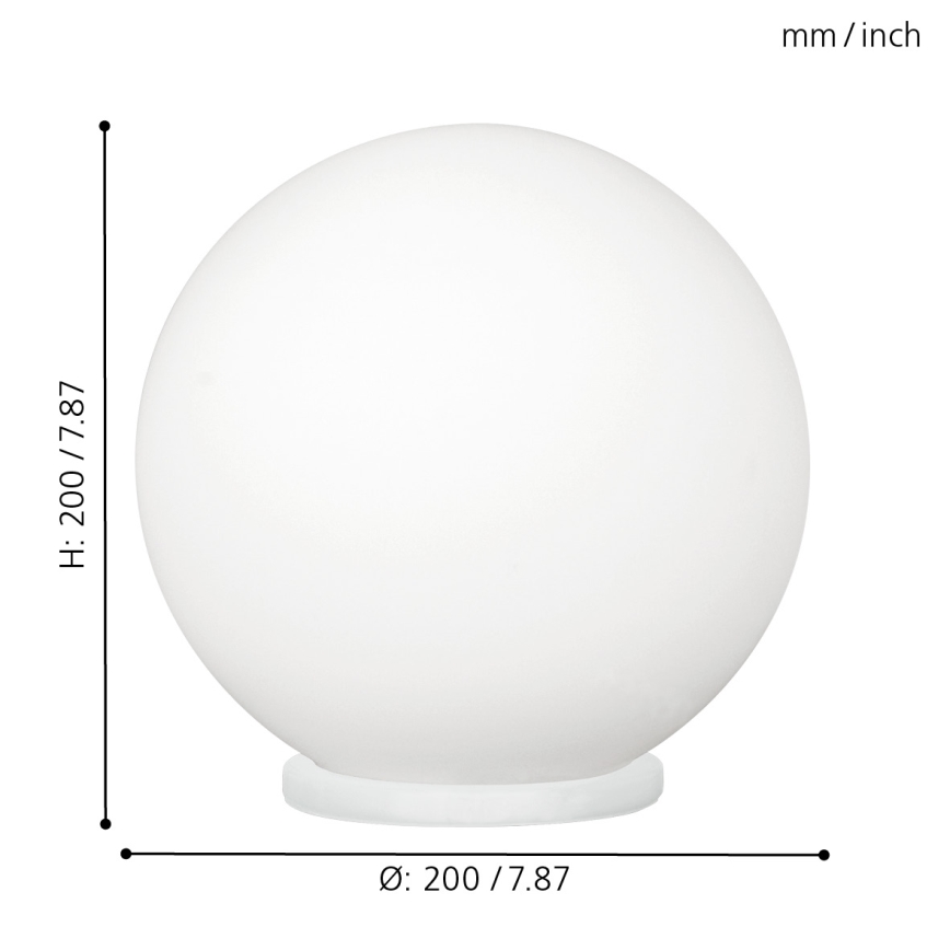 EGLO - Lámpara de mesa 1xE27/60W/230V diá. 20 cm