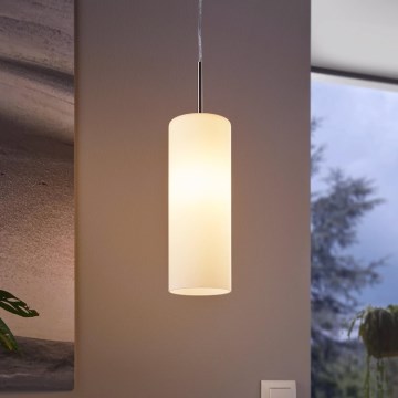 EGLO 85977 - Lámpara colgante TROY 3 1xE27/60W blanca