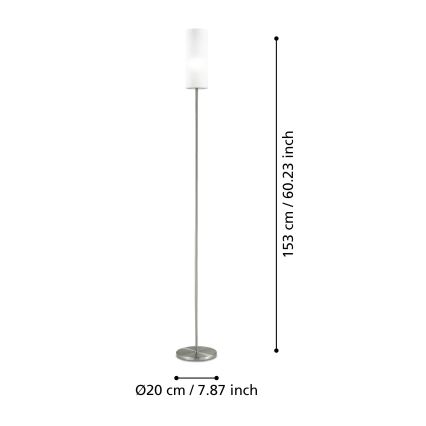 Eglo - Lámpara de pie 1xE27/40W blanco