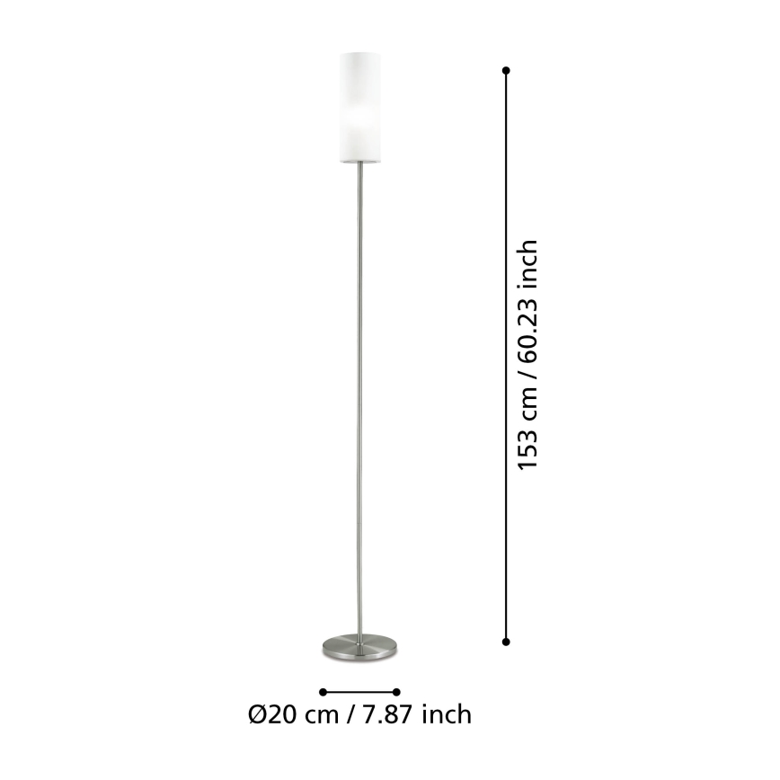 Eglo - Lámpara de pie 1xE27/40W blanco
