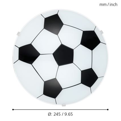 Eglo - Plafón infantil E27/60W/230V