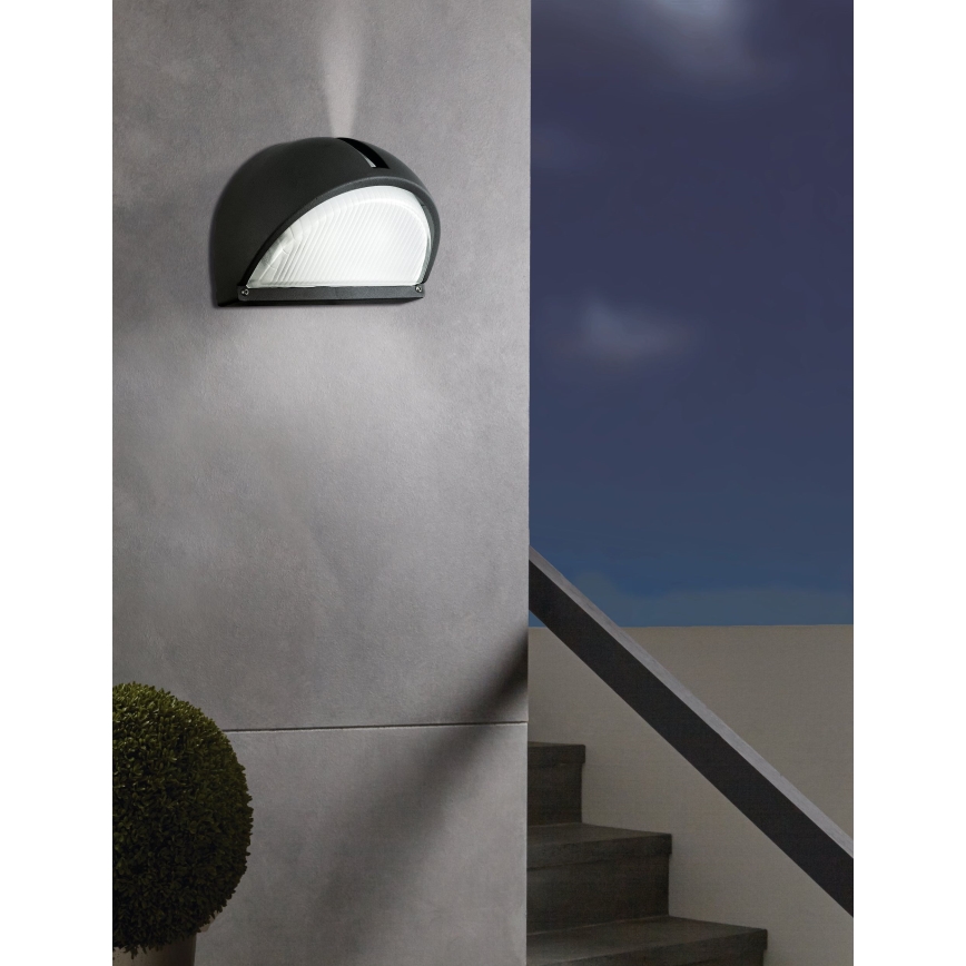 Eglo - Aplique exterior 1xE27/60W negro IP44