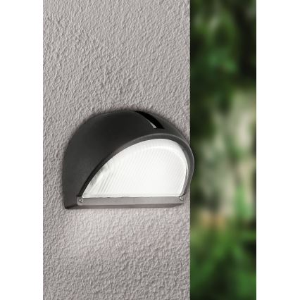 Eglo - Aplique exterior 1xE27/60W negro IP44