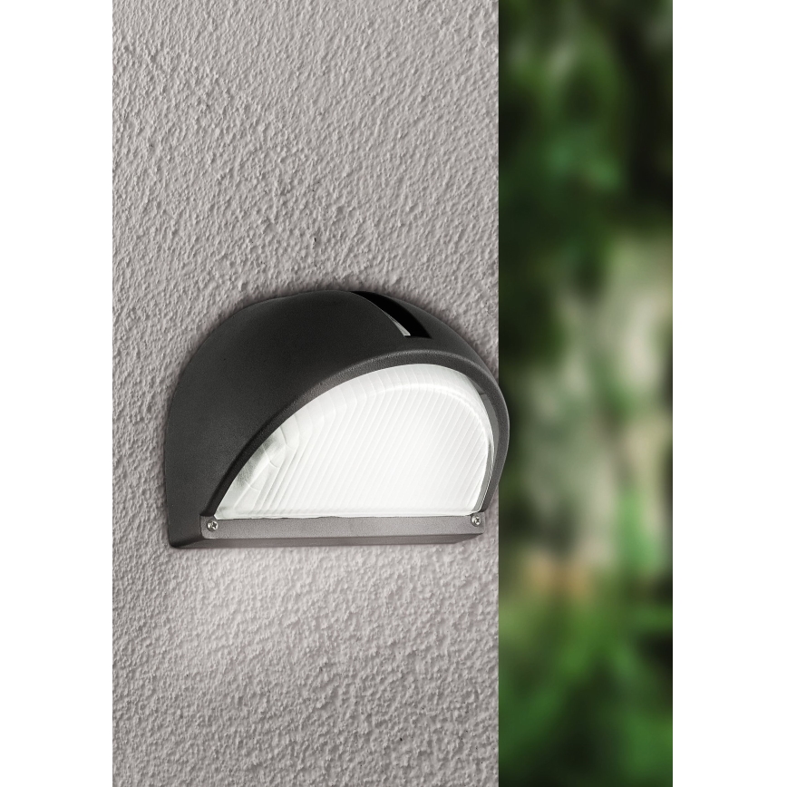 Eglo - Aplique exterior 1xE27/60W negro IP44