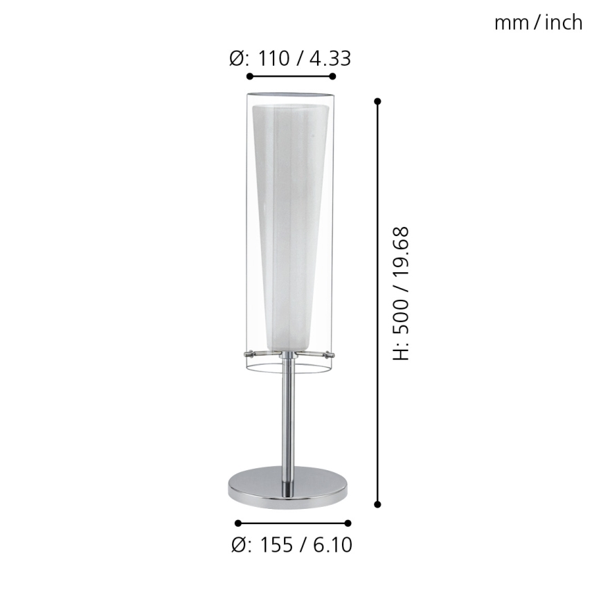 Eglo - Lámpara de mesa 1xE27/60W/230V