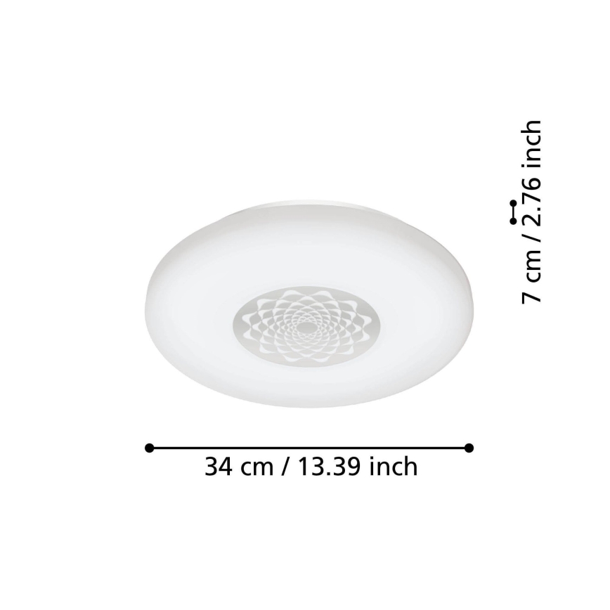 Eglo - Lámpara de techo LED regulable LED/15,6W/230V 2700-6500K