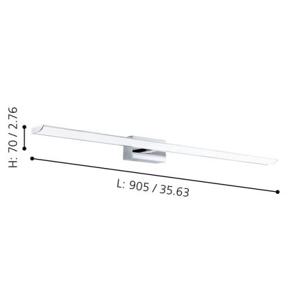 Eglo - Iluminación LED RGBW regulable para espejo de baño 21,5W/230V IP44 ZigBee