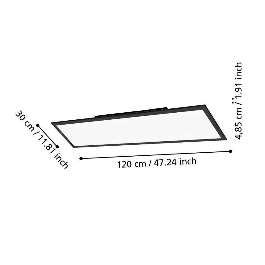 Eglo - Plafón LED regulable LED/33,5W/230V negro ZigBee