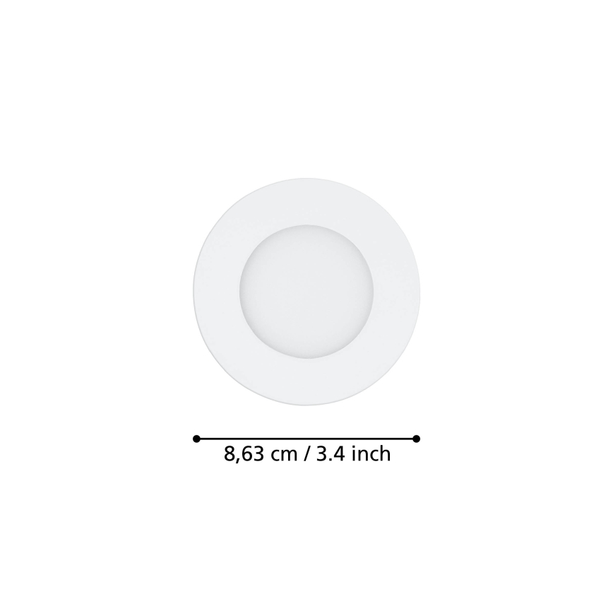 Eglo - Juego de 3 luminarias empotrables LED regulables FUEVA-Z LED/2,8W/230V IP44 Ø 8,5 cm