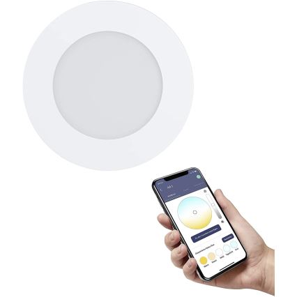 Eglo - Luminaria LED regulable para baño, 5,4 W / 230 V, IP44, ZigBee, diámetro 11,7 cm