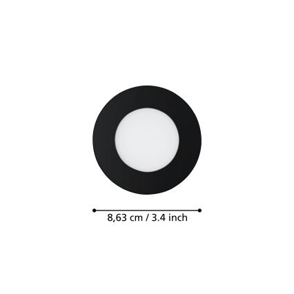 Eglo - JUEGO 3x LED Lámpara de baño regulable FUEVA-Z  LED/2,8W/230V IP44