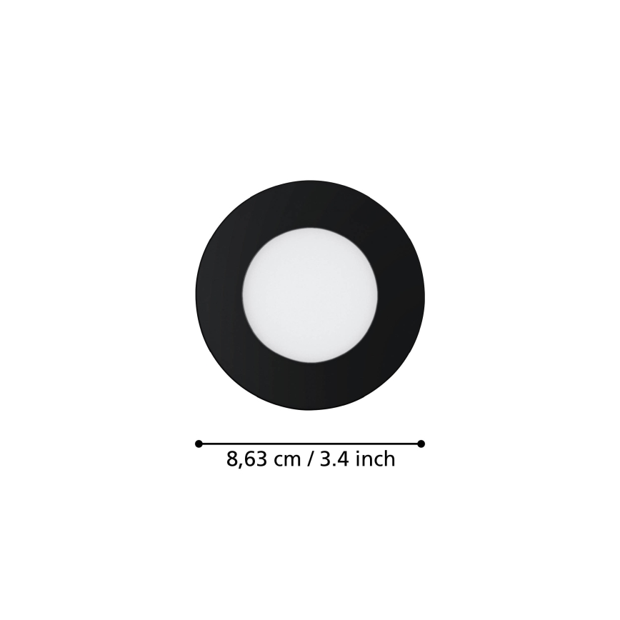 Eglo - Set de 3 luminarias de baño LED regulables FUEVA-Z LED/2,8W/230V IP44 Ø 8,5 cm