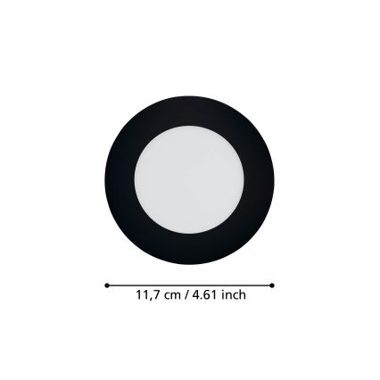 Eglo - Luminaria de baño LED regulable, 5,4 W, 230 V, IP44, ZigBee, Ø 12 cm