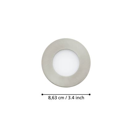 Eglo - Set de 3 lámparas LED regulables para baño FUEVA-Z 2,8W/230V IP44 Ø 8,5 cm