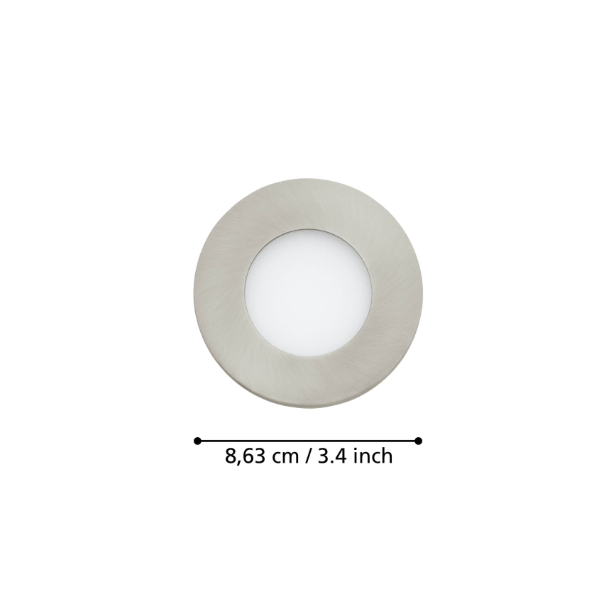 Eglo - Set de 3 lámparas LED regulables para baño FUEVA-Z 2,8W/230V IP44 Ø 8,5 cm