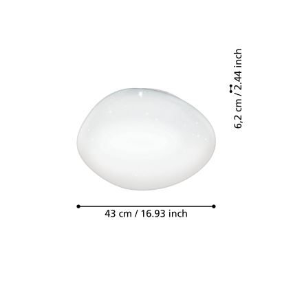 Eglo - Lámpara de techo LED RGBW regulable LED/21,6W/230V Ø 43 cm