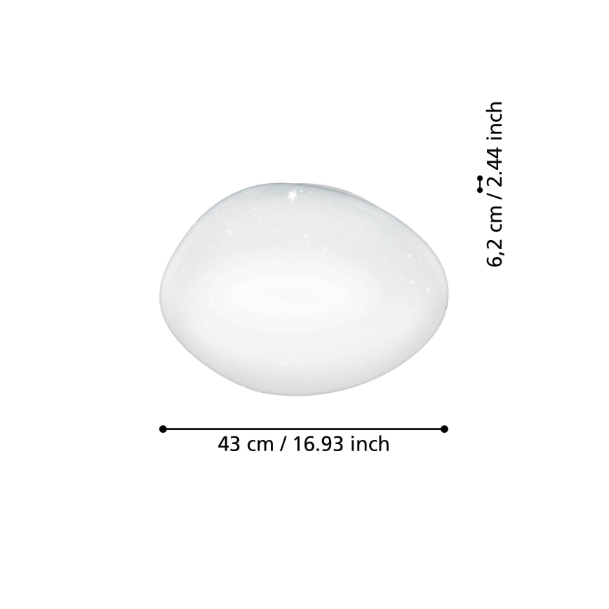 Eglo - Lámpara de techo LED RGBW regulable LED/21,6W/230V Ø 43 cm