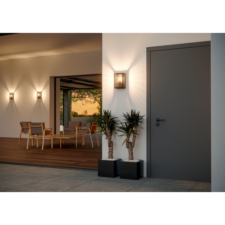 Eglo - Lámpara de pared exterior 1xE27/60W/230V IP44