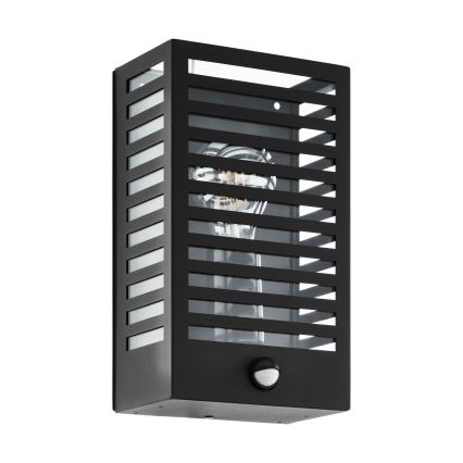 Eglo - Lámpara de pared exterior con sensor 1xE27/60W/230V IP44