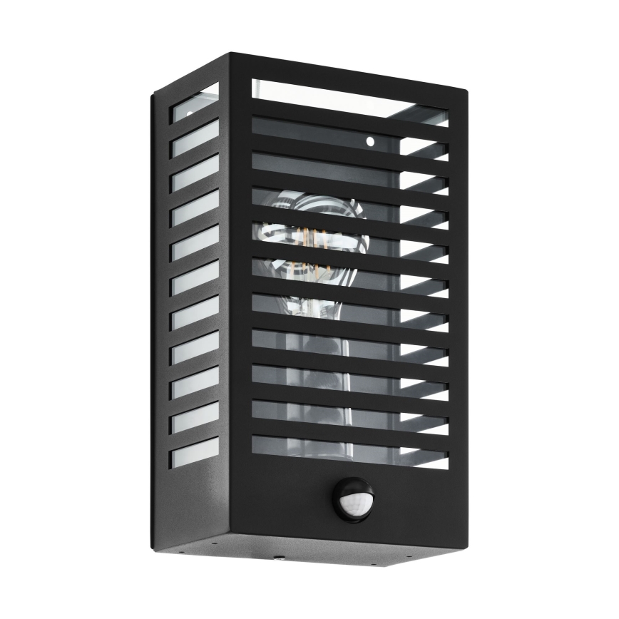 Eglo - Lámpara de pared exterior con sensor 1xE27/60W/230V IP44