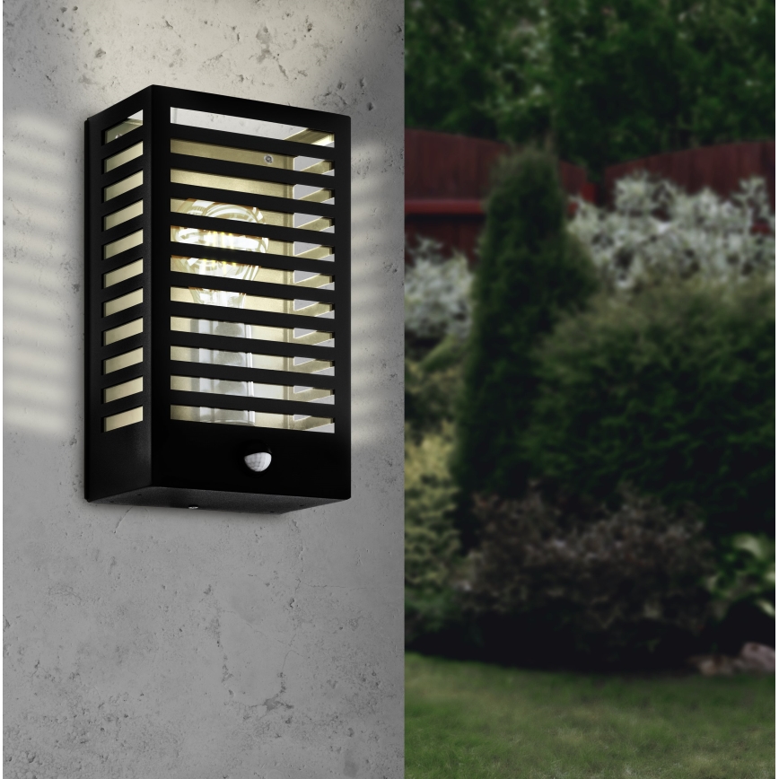 Eglo - Lámpara de pared exterior con sensor 1xE27/60W/230V IP44