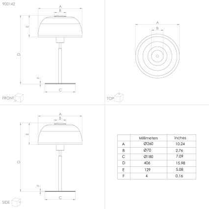 Eglo - Lámpara de mesa 1xE27/40W/230V negro/blanco