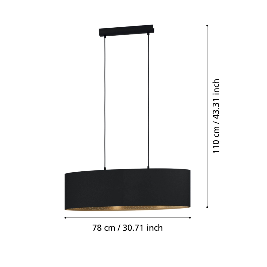 Eglo - Lámpara colgante 2xE27/40W/230V