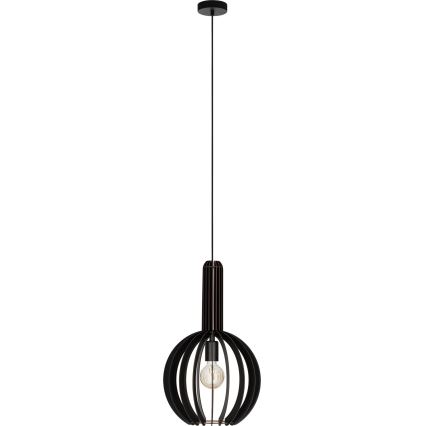 Eglo - Lámpara colgante con cable 1xE27/40W/230V diámetro 31 cm negro